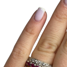 BAGUE AMOVIBLE OR 18K DIAMANTS RUBIS SAPHIRS (T.51) — photo 7