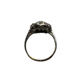 BAGUE PLATINE ET DIAMANTS DONT ENV 0,30CT (T.54) — photo 4