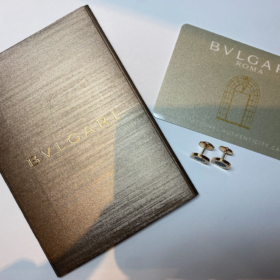 BOUCLES D'OREILLES BULGARI OR ROSE 18K ONYX — photo 5