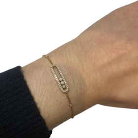 BRACELET MESSIKA BABY MOVE PAVE OR ROSE 18K — photo 5