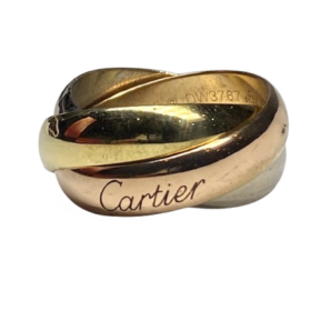 BAGUE CARTIER TRINITY GRAND MODELE OR 18K (T.55) — photo 1