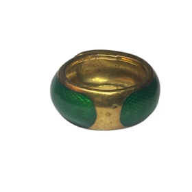 BAGUE VAN CLEEF & ARPELS OR 18K ET EMAIL (T.48) — photo 3