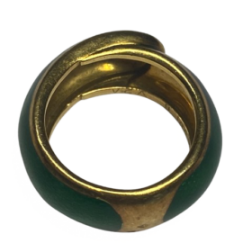 BAGUE VAN CLEEF & ARPELS OR 18K ET EMAIL (T.48) — photo 4