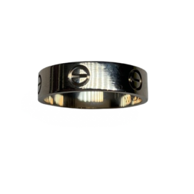 Bague Cartier Love Classique or blanc 18K (T.62) — photo 1