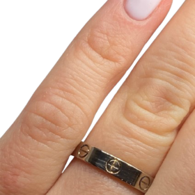 Bague Cartier Love PM or blanc 18K (t.55) — photo 3