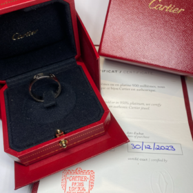 Bague Cartier Love Classique or blanc 18K (T.62) — photo 7