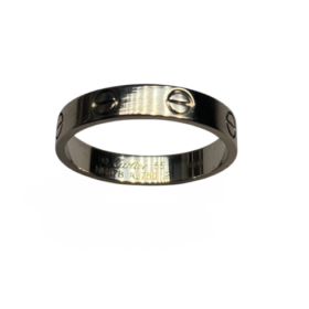 Bague Cartier Love PM or blanc 18K (t.55) — photo 1