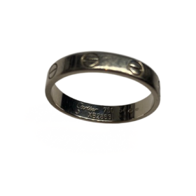 BAGUE CARTIER LOVE PM OR BLANC 18K (T.54) — photo 3
