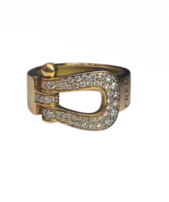 BAGUE FRED FORCE 10 PAVE OR ROSE 18K DIAMANTS (T.56)