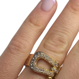 BAGUE FRED FORCE 10 PAVE OR ROSE 18K DIAMANTS (T.56) — photo 4