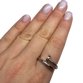 BAGUE CARTIER JUSTE UN CLOU CLASSIQUE OR BLANC 18K (T.54) — photo 5