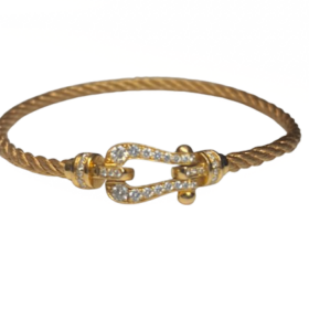 BRACELET FRED FORCE 10 OR ROSE 18K DIAMANTS (T.16) — photo 1