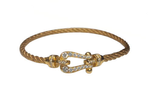 BRACELET FRED FORCE 10 OR ROSE 18K DIAMANTS (T.16)