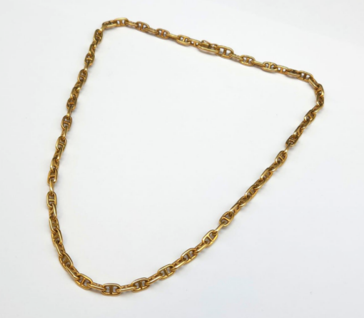 Collier Hermès Paris Vintage Chaine d’ancre Or jaune 18K