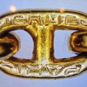 Collier Hermès Paris Vintage Chaine d'ancre Or jaune 18K — photo 3