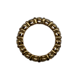 BAGUE ALLIANCE OR 18K ET DIAMANTS ENV 3,75 CTS (T.52) — photo 3