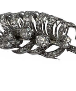 BROCHE OR 18K ET DIAMANTS ENVIRON 3-4 CTS