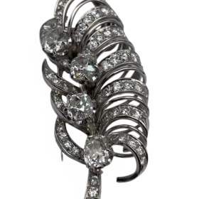BROCHE OR 18K ET DIAMANTS ENVIRON 3-4 CTS — photo 4