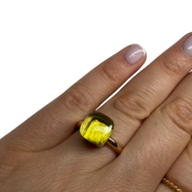 BAGUE POMELLATO NUDO OR 18K ET QUARTZ (T.52) — photo 3