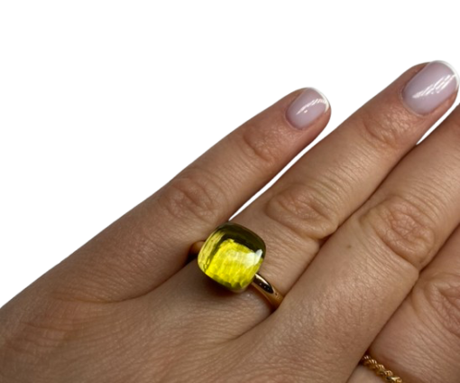 BAGUE POMELLATO NUDO OR 18K ET QUARTZ (T.50)