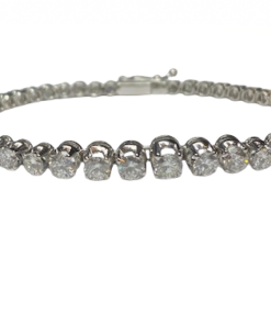 BRACELET RIVIERE OR 18K ET DIAMANTS ENV 4 CTS