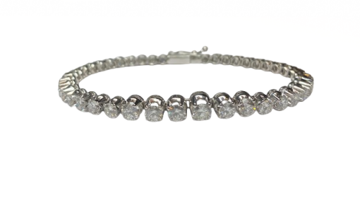 BRACELET RIVIERE OR 18K ET DIAMANTS ENV 4 CTS