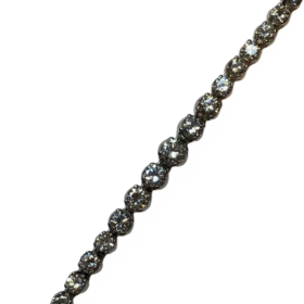 BRACELET RIVIERE OR 18K ET DIAMANTS ENV 4 CTS — photo 4