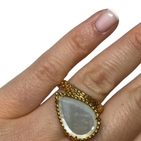 Bague Boucheron Serpent de Bohème or 18K et nacre (T.53) — photo 5