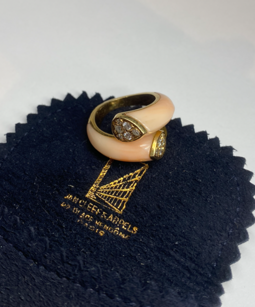 BAGUE VAN CLEEF ARPELS TOI & MOI OR 18K CORAIL DIAMANTS (T.49)