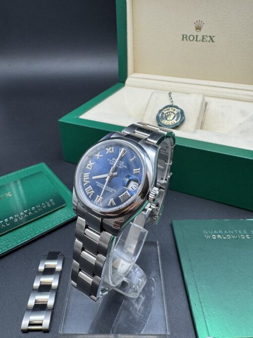 ROLEX DATEJUST 31 BLEU AZZURO REF 278240 BOITE PAPIER