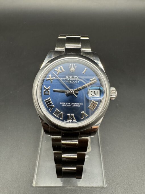 ROLEX DATEJUST 31 BLEU AZZURO REF 278240 BOITE PAPIER