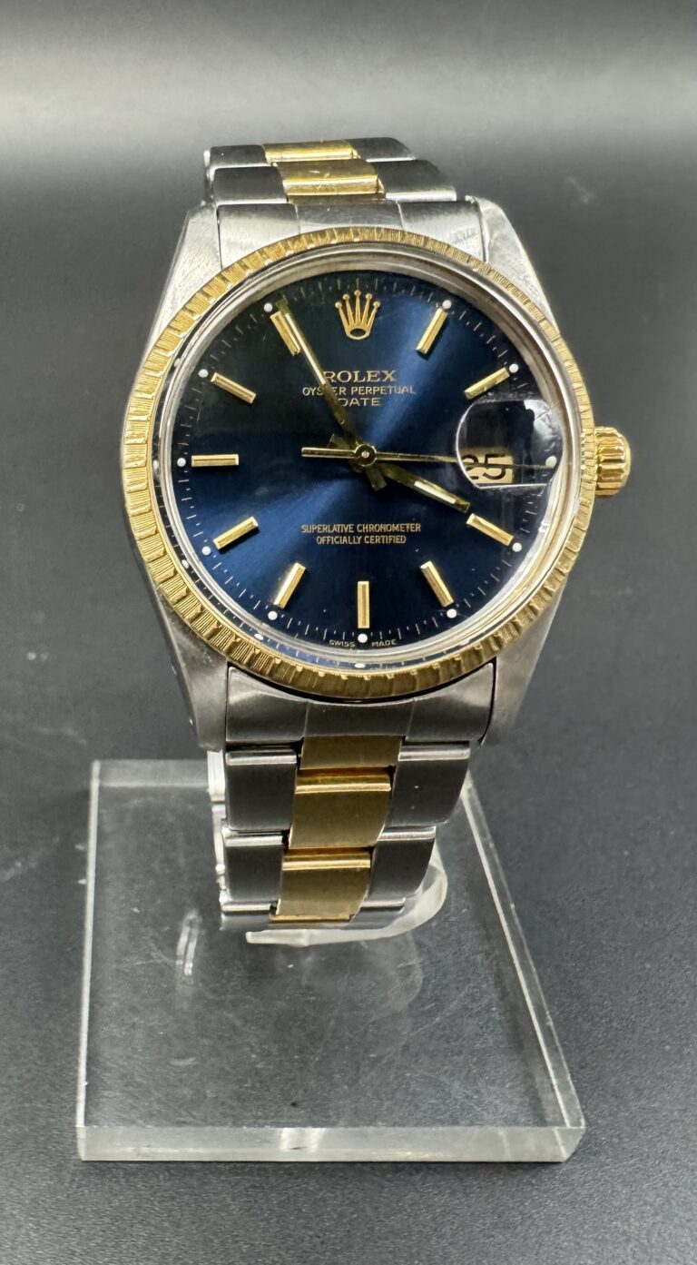 Rolex Oyster Perpetual Date ref 15053 Cadran Bleu