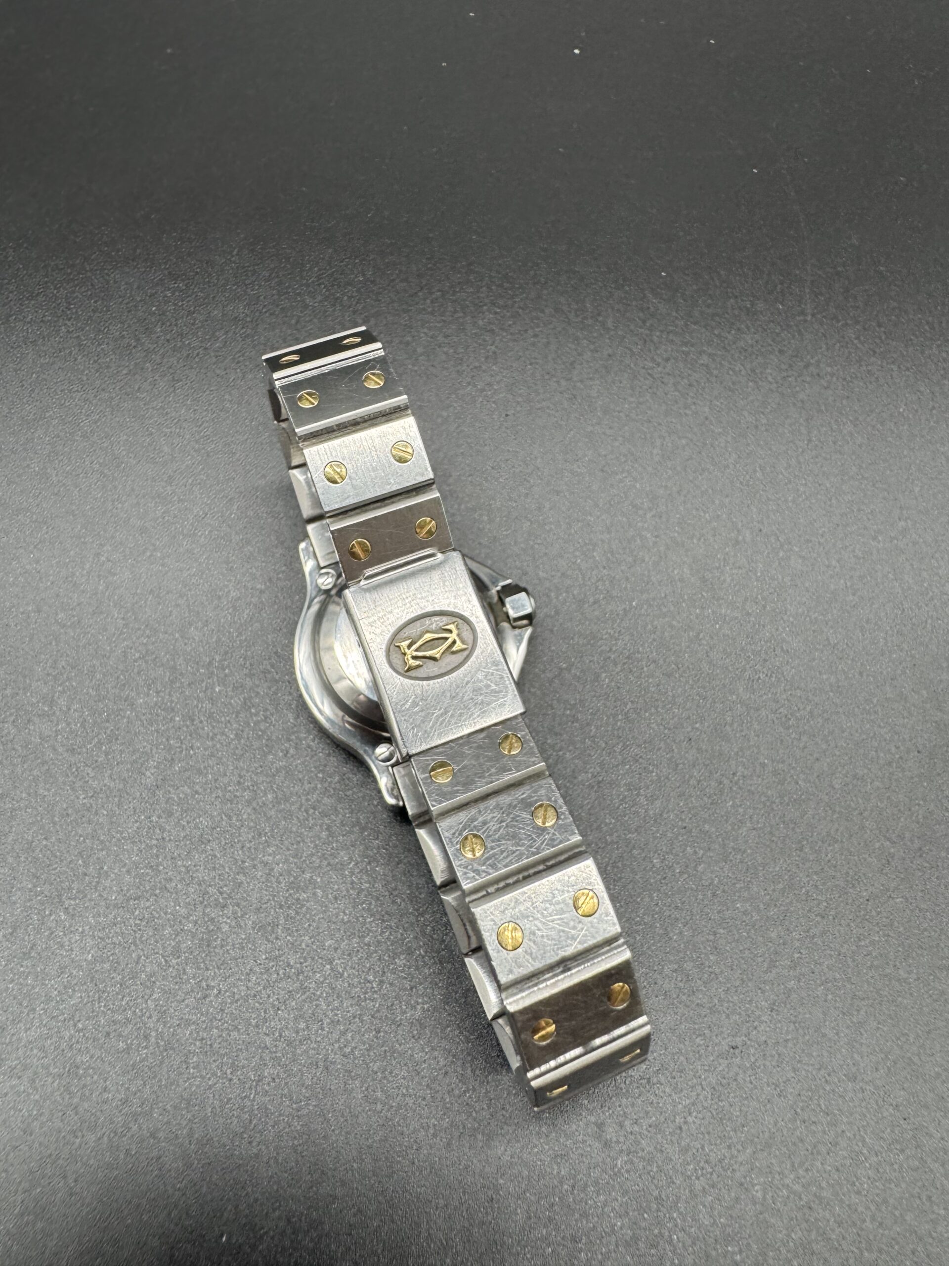 Cartier Santos Octagon ref 0907 or/acier année 1990