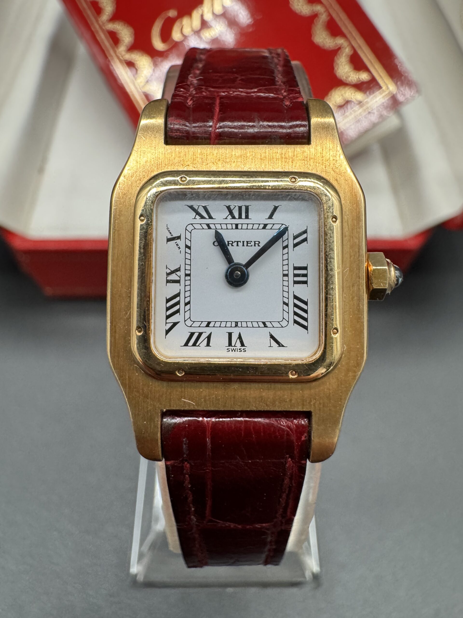 Cartier Santos Dumont Letter White Roman Dial Santos Dumont