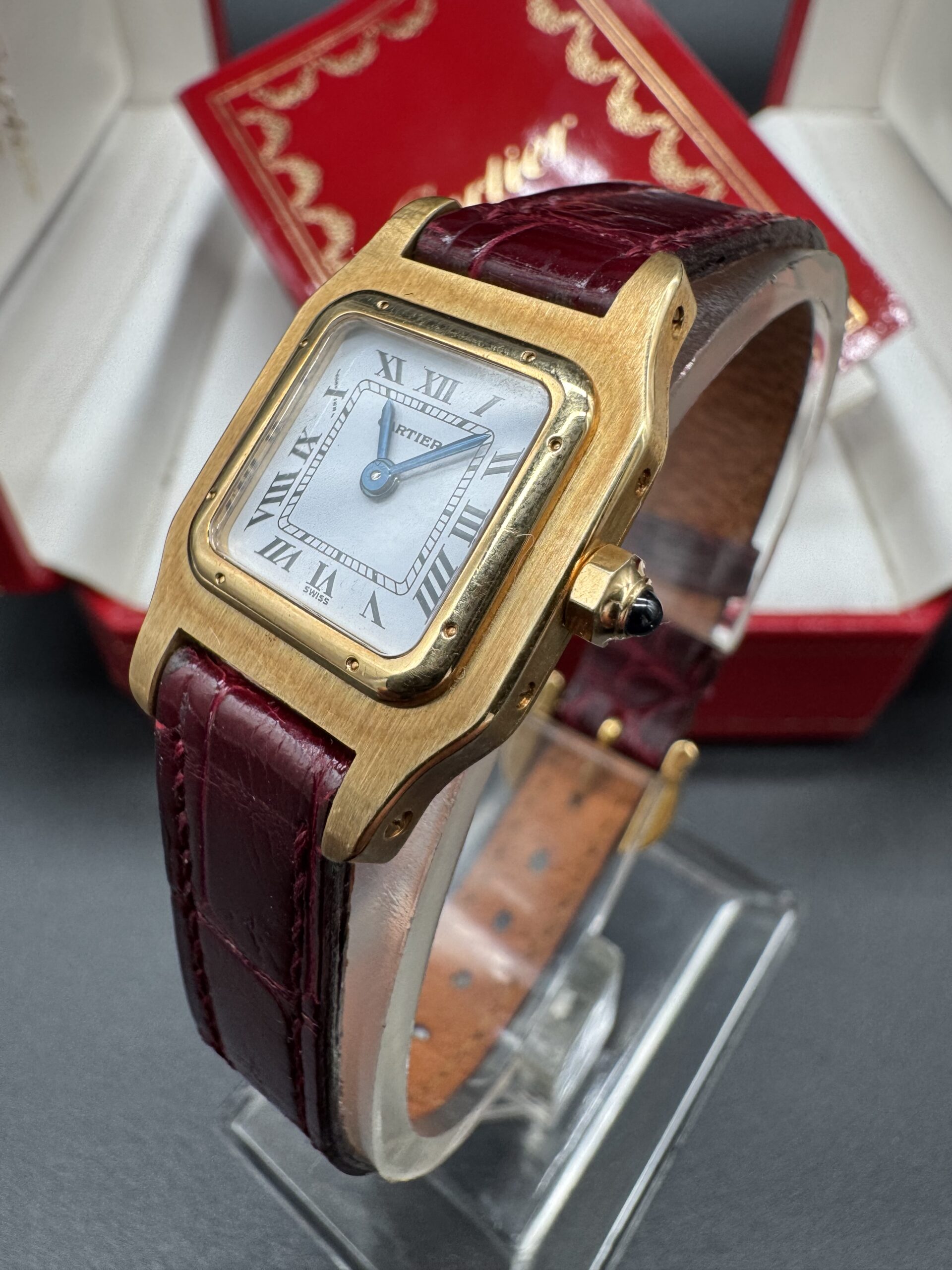 Cartier Santos Dumont Letter White Roman Dial Santos Dumont