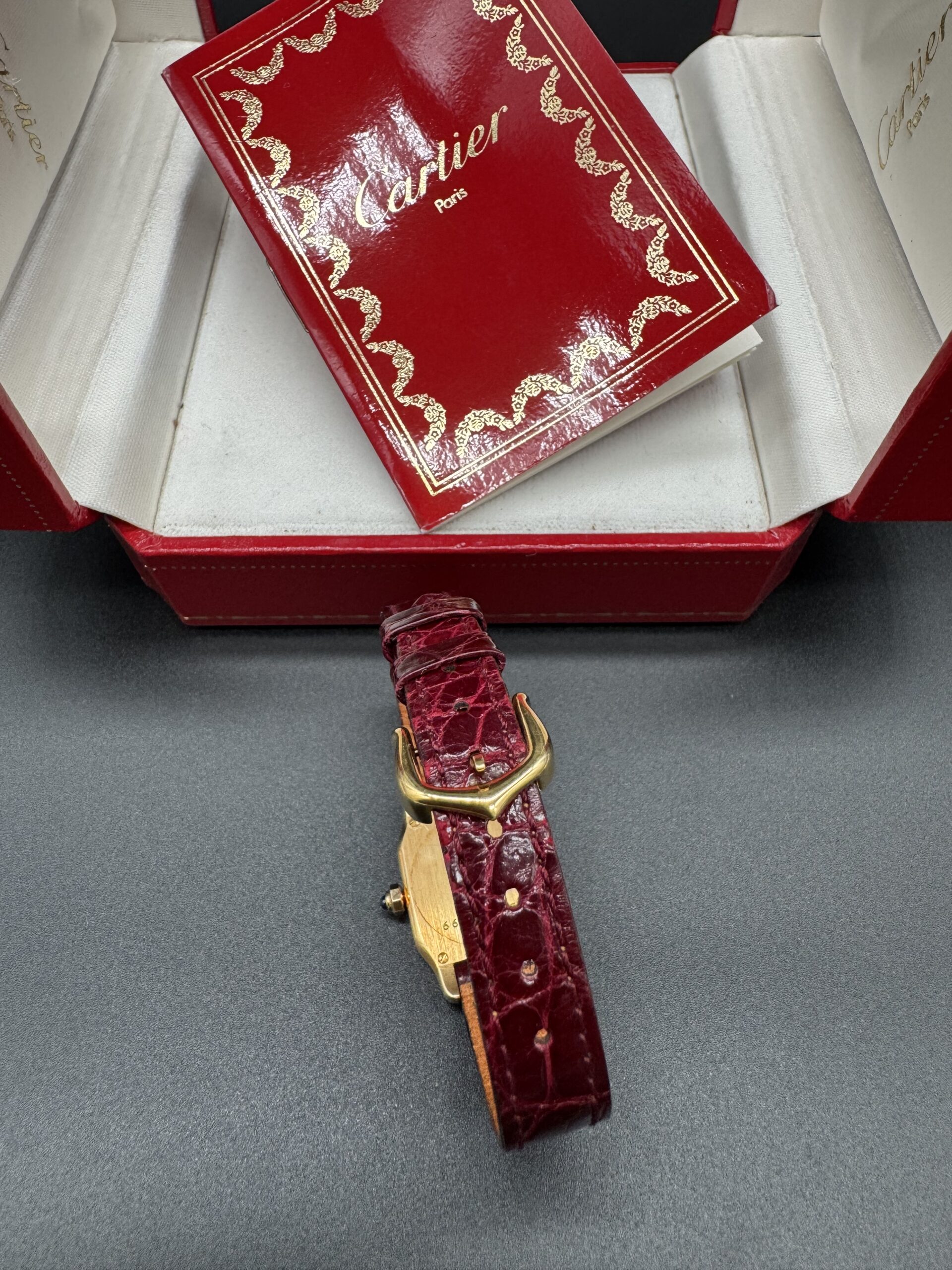 Cartier Santos Dumont Letter White Roman Dial Santos Dumont