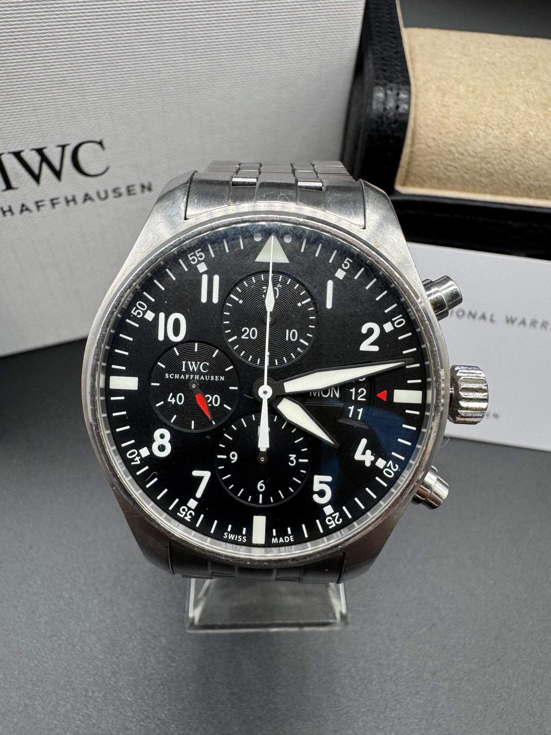 IWC Pilot Chronograph ref IW377701 boite papier