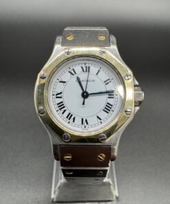 Cartier Santos Octagon ref 0907 or/acier année 1990