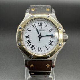 Cartier Santos Octagon ref 0907 Or/Acier année 1990 — photo 1