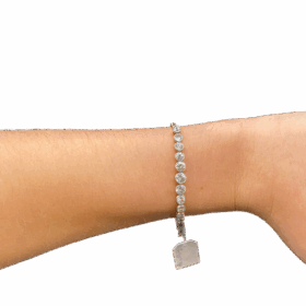 BRACELET OR 18K 11 DIAMANTS — photo 1