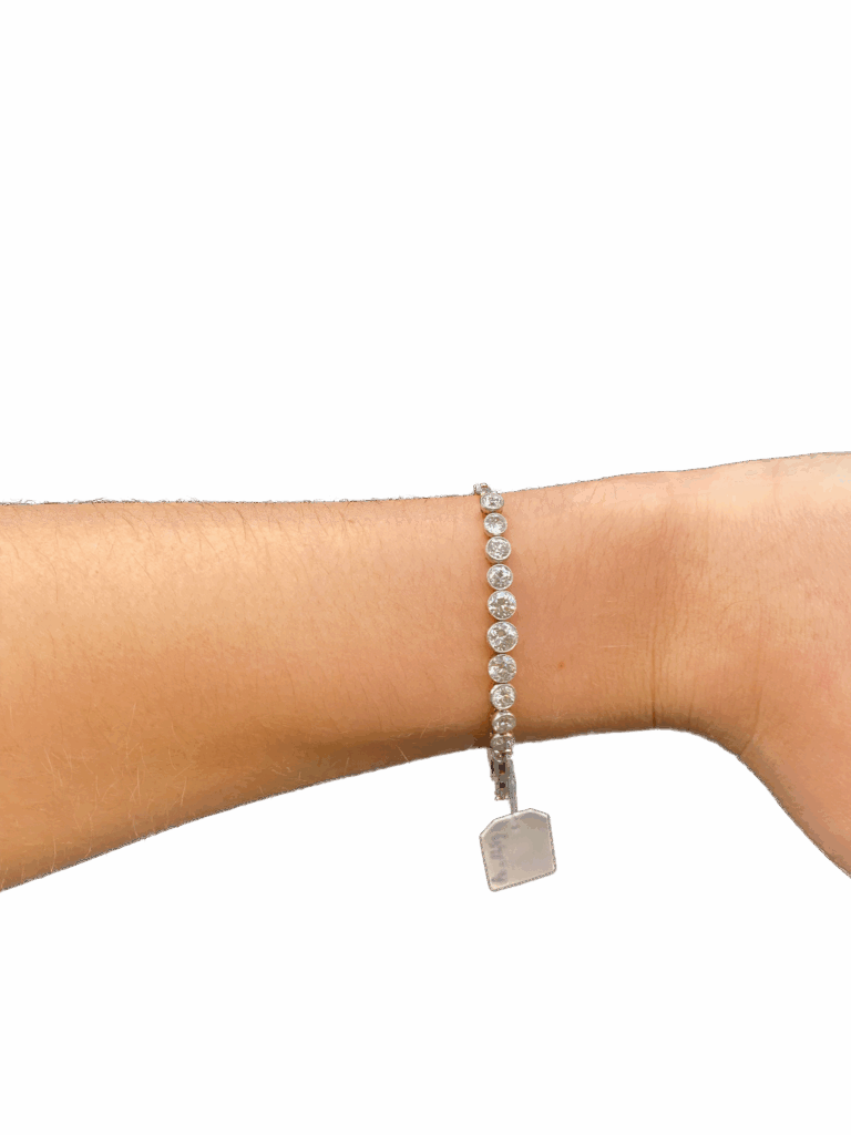 BRACELET OR 18K 11 DIAMANTS