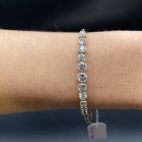 BRACELET OR 18K 11 DIAMANTS — photo 2