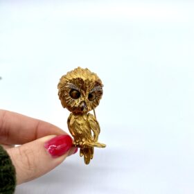 Broche Chouette or 18K — photo 3