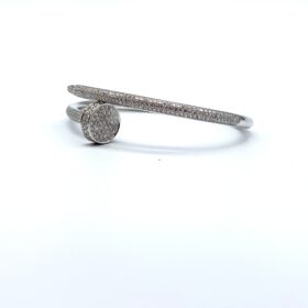 Bracelet Juste un Clou Semi pave Or blanc — photo 8