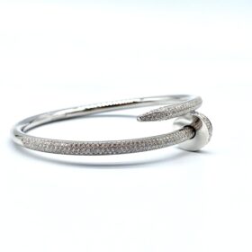 Bracelet Juste un Clou Semi pave Or blanc — photo 7