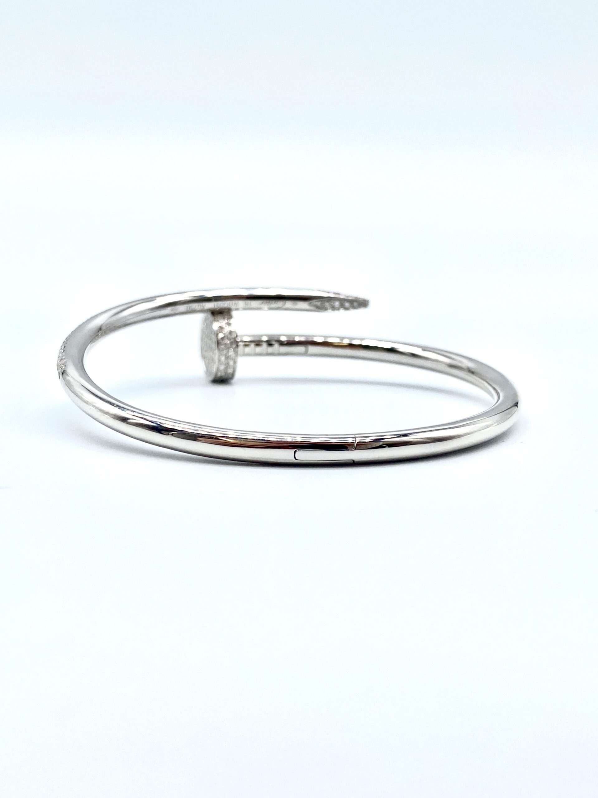 Bracelet Juste un Clou Semi pave Or blanc