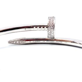 Bracelet Juste un Clou Semi pave Or blanc — photo 5