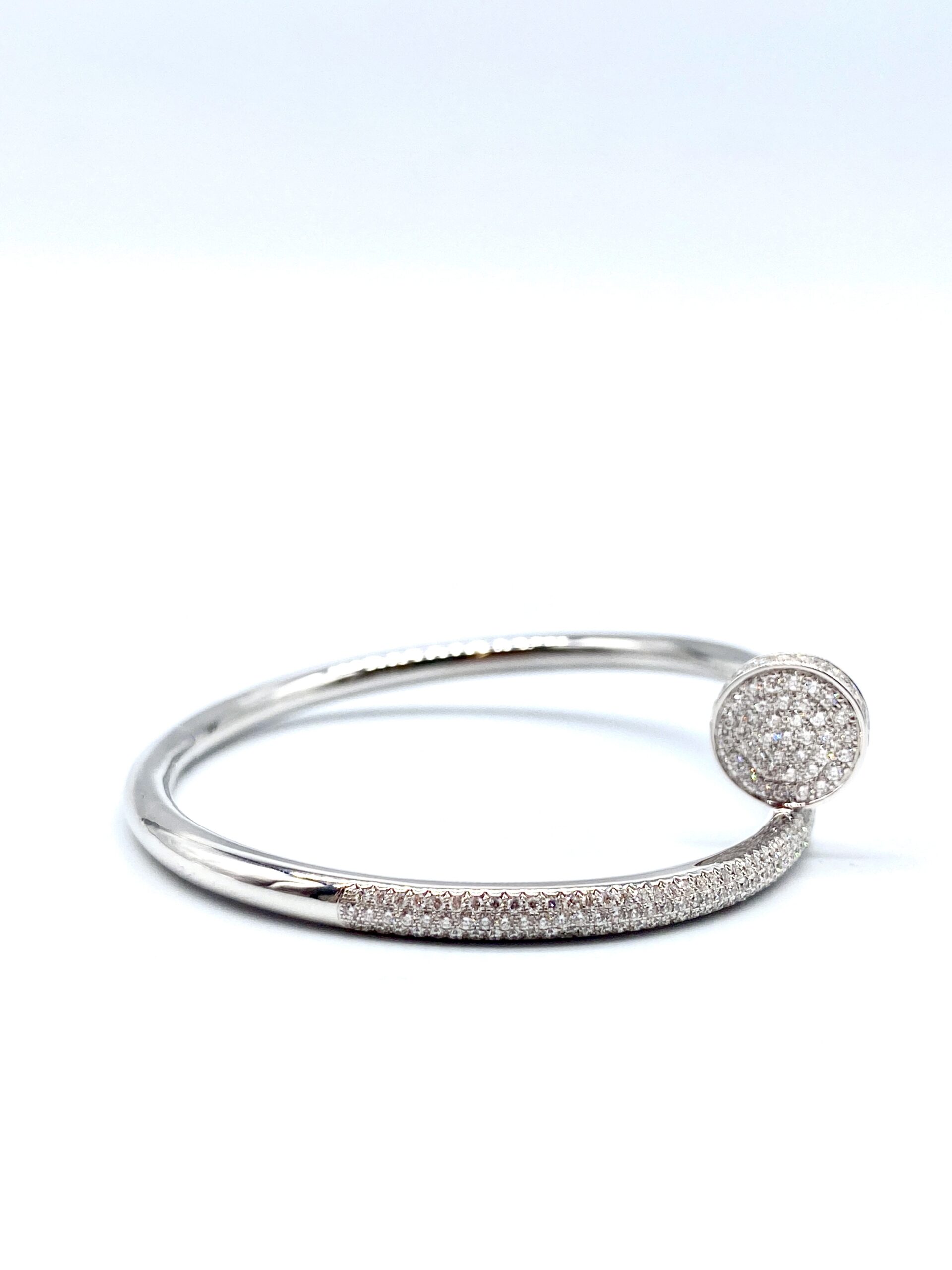 Bracelet Juste un Clou Semi pave Or blanc