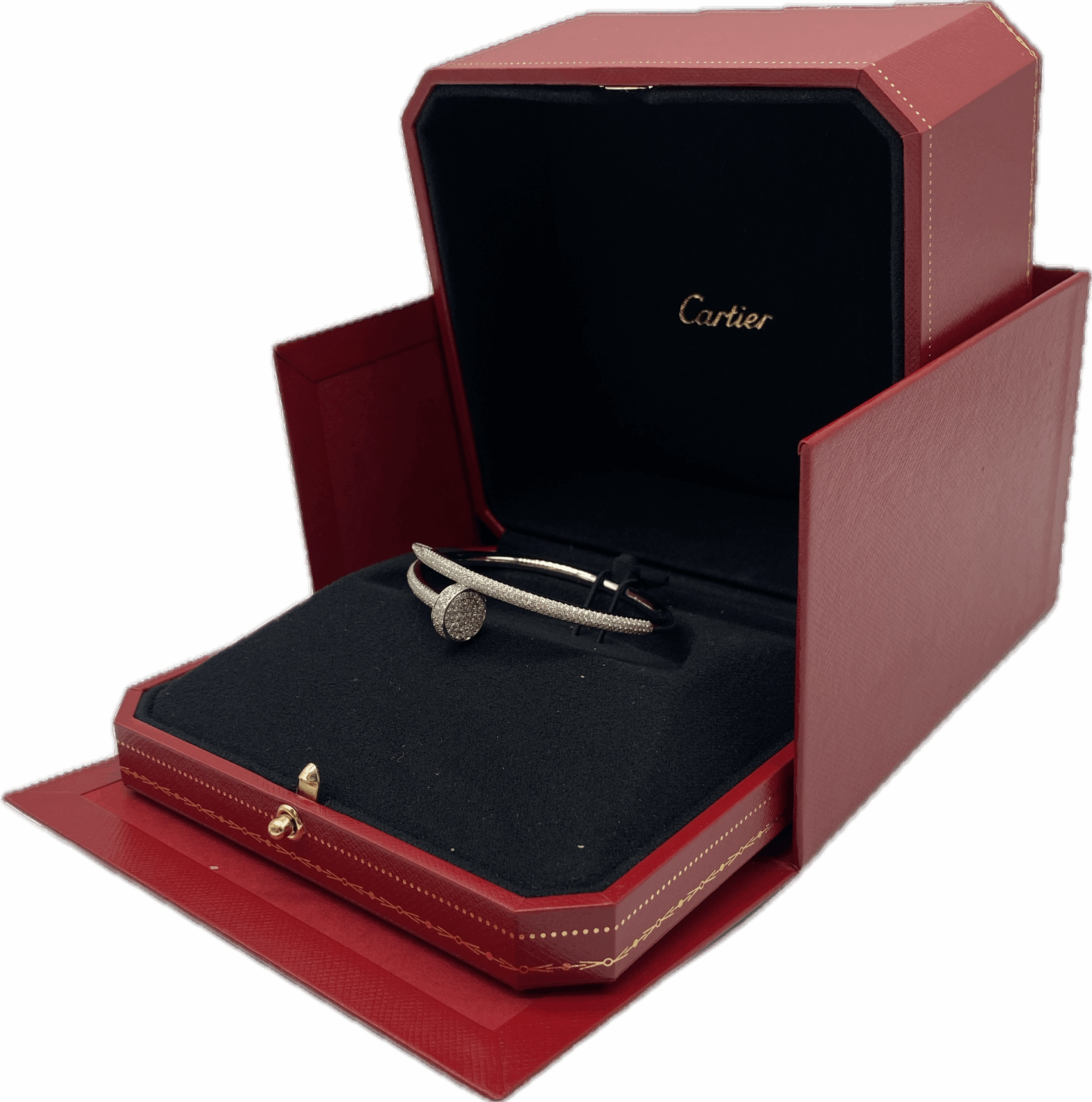 Bracelet Juste un Clou Semi pave Or blanc