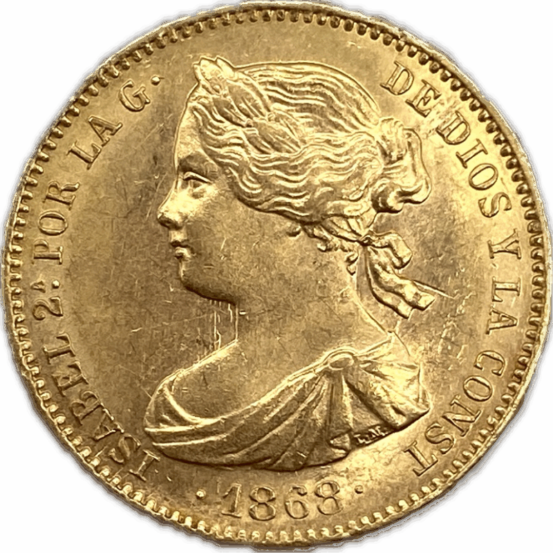 10 escudos d’Isabelle II (1868)